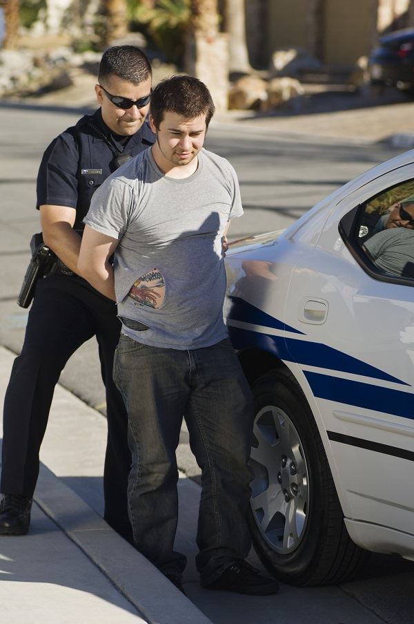 Man getting arrested. 