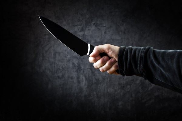 Person holding a knife